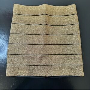 Pleasure Doing Business Gold and Black Pencil Skirt